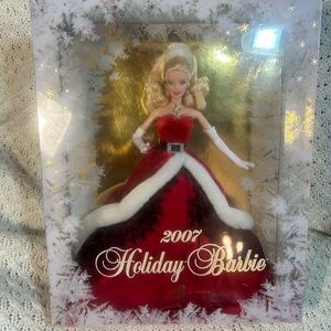 2007 Holiday Barbie Doll in Red Gown